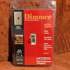 Lighted Dimmer Switch - Silver